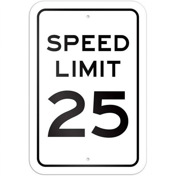 Speed Limit 25 Sign