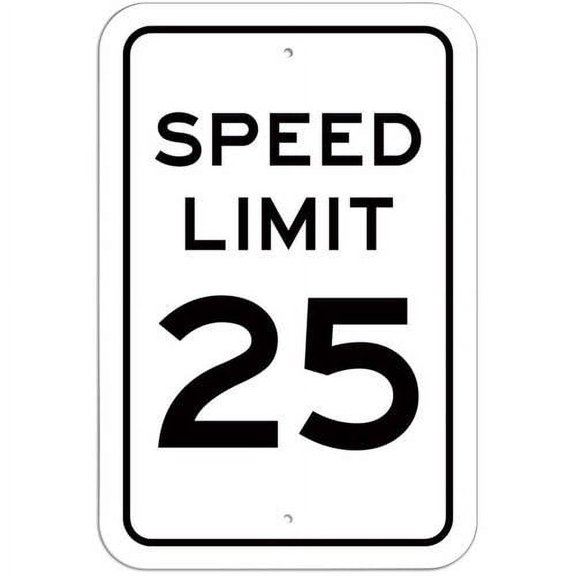 Speed Limit 25 Sign