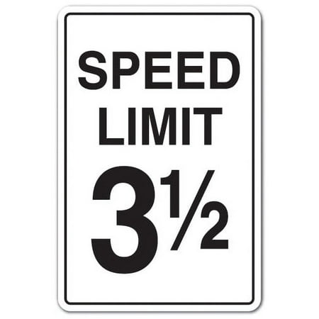 Speed Limit 3-1-2 [3 Pack] of Vinyl Decal Stickers | Indoor/Outdoor | Funny decoration for Laptop, Car, Garage , Bedroom, Offices | SignMission