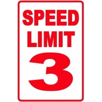 Speed Limit 3 MPH Sign, Slow Down Sign, Traffic Signs,16 x 12 Inches, Waterproof, Durable, Easy to Mount