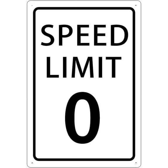 Speed Limit 3 Mph Mini Metal Street Sign Warning Traffic Road Street 12x16inch