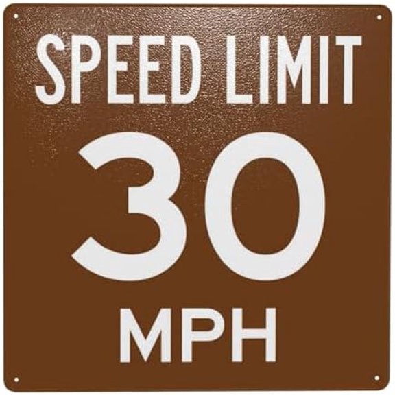 Speed Limit 30 MPH Warning Sign, Rules Security Metal Signs for Outdoor Indoor Road Yard Garage Home Busines Street Wall Caution Decor 8 x 12 Inch