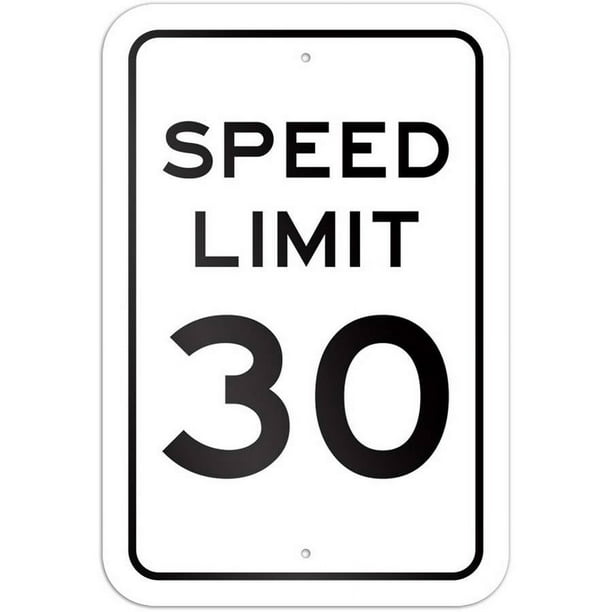 Speed Limit 30 Sign - Walmart.com