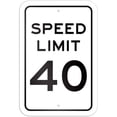 thumbnail image 1 of Speed Limit 40 Sign, 1 of 1