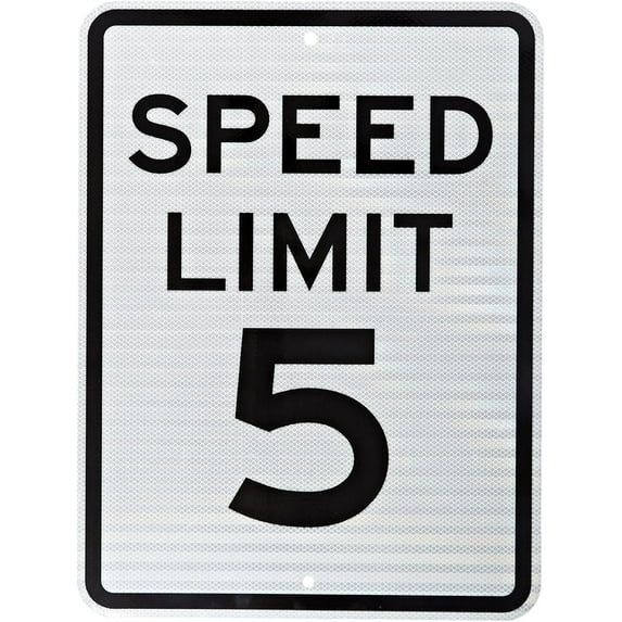 "Speed Limit 5 MPH" Sign | 12" x 16" 3M High Intensity Grade Reflective Aluminum