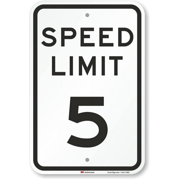 "Speed Limit 5 MPH" Sign | 12" x 16" 3M High Intensity Grade Reflective Aluminum