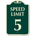 thumbnail image 1 of "Speed Limit 5 MPH" Sign | 12" x 16" 3M High Intensity Grade Reflective Aluminum, 1 of 5