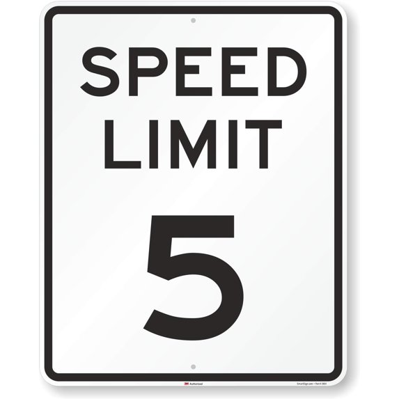 "Speed Limit 5 MPH" Sign | 12" x 16" 3M High Intensity Grade Reflective Aluminum