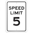 thumbnail image 1 of Speed Limit 5 Sign, 1 of 1