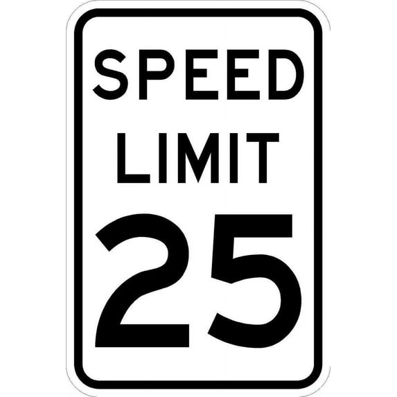 Speed Limit 55 Sign - 8 x 12. A Real Sign. 10 Year 3M Warranty