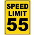 thumbnail image 1 of Speed Limit 55 Sign Mph Slow Warning Dector Traffic Road Highway Metal Tin Sign 12x8 Inch, 1 of 1