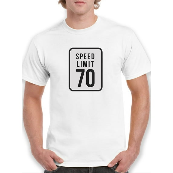 Speed Limit 70 Sign T-Shirt Men -Smartprints Designs, Male x-Large