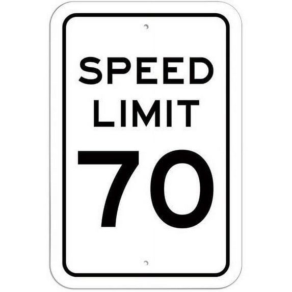Speed Limit 70 Sign