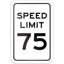Speed Limit 75 Sign