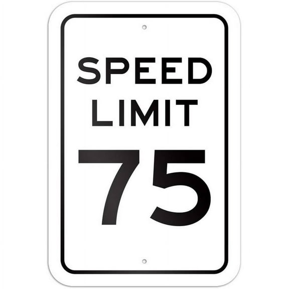 Speed Limit 75 Sign