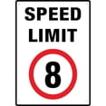 thumbnail image 1 of Speed Limit 8 Kph Metal Sign 8"x12", Durable Weatherproof, For Business Workplace Office Home Delivery Road Garden Indoor Outdoor Traffic Calming, 1 of 4