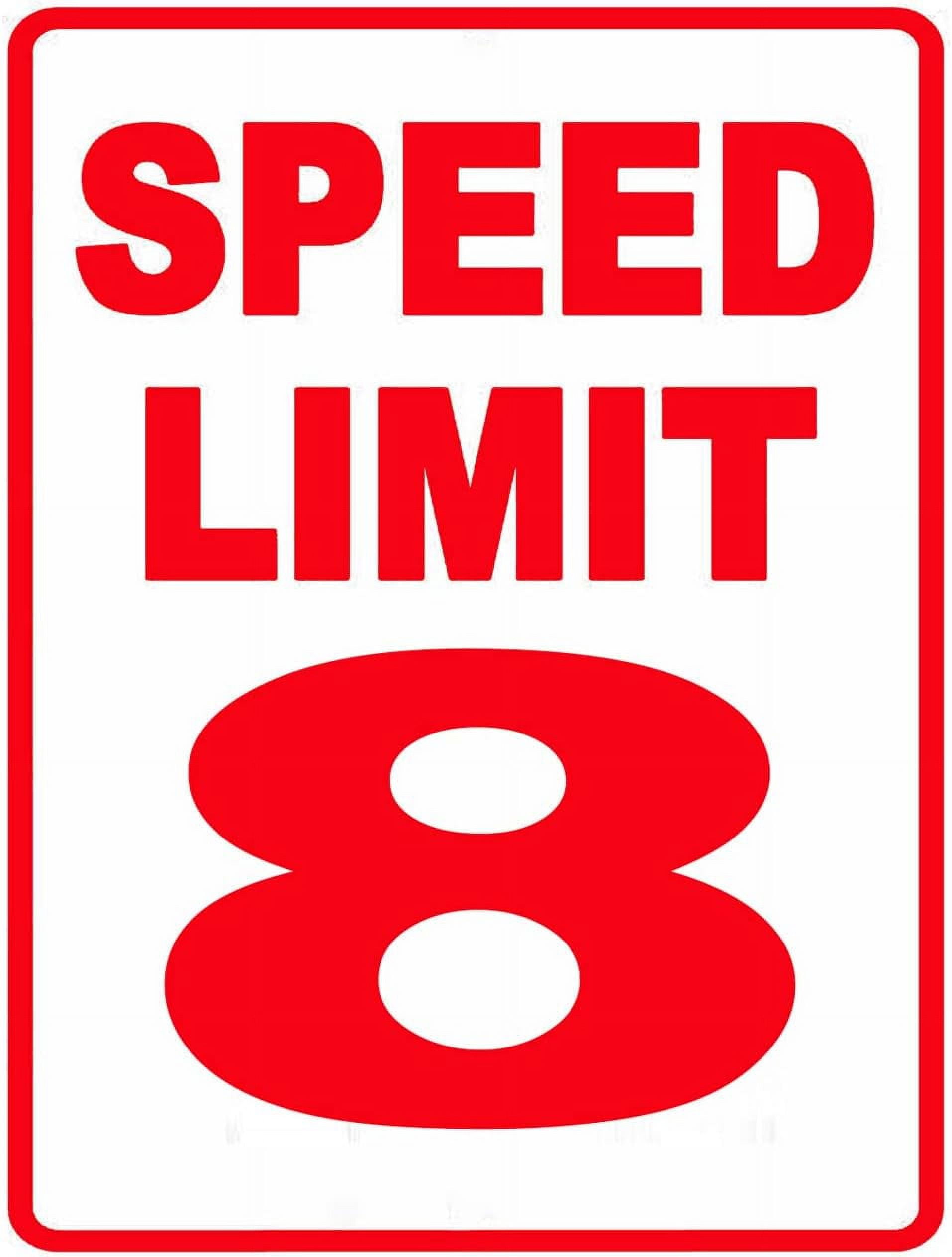 Speed Limit 8 MPH Sign, Slow Down Sign, Traffic Signs,12 x 8