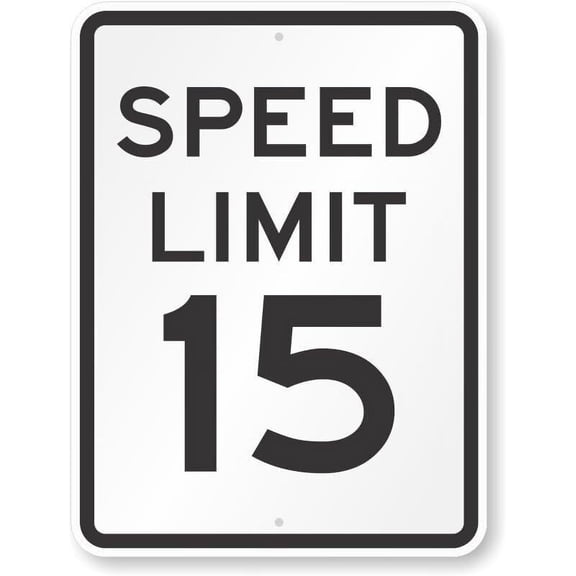 Speed Limit Weatherproof Metal Aluminum Sign Size: 16 x 12 Inch