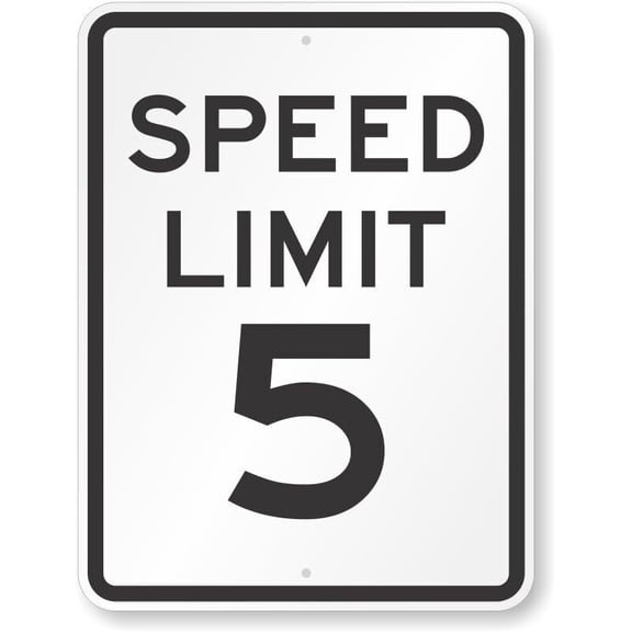 Speed Limit Weatherproof Metal Aluminum Sign Size: 16 x 12 Inch