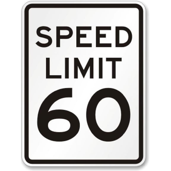 Speed Limit Weatherproof Metal Aluminum Sign Size: 16 x 12 Inch