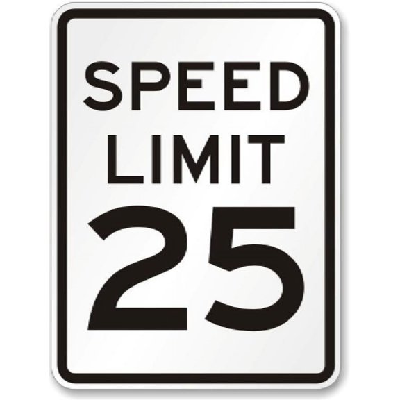 Speed Limit Weatherproof Metal Aluminum Sign Size: 8 x 12 Inch