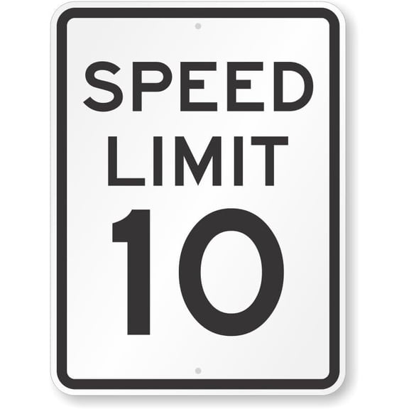 Speed Limit Weatherproof Metal Aluminum Sign Size: 8 x 12 Inch
