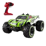 Speed Muscle RC Buggy 2.4Ghz 116 Scale Remote Control Truggy Ready to Run With Working Suspension And Spring Shock Absorbers for Indoor Outdoor And Off-Road Use Strong Build Toy Green