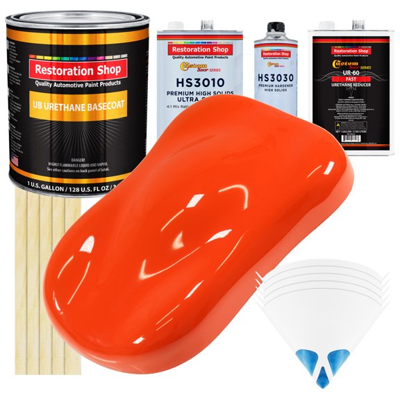 Speed Orange Gallon Premium URETHANE BASECOAT CLEARCOAT Car Auto Paint FAST Kit