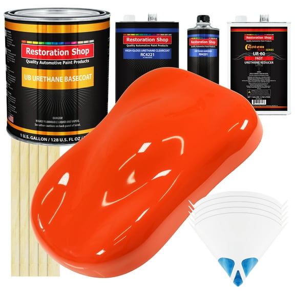 Speed Orange Gallon URETHANE BASECOAT CLEARCOAT Car Auto Paint FAST Kit