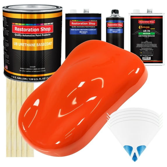 Speed Orange Gallon URETHANE BASECOAT CLEARCOAT Car Auto Paint Kit