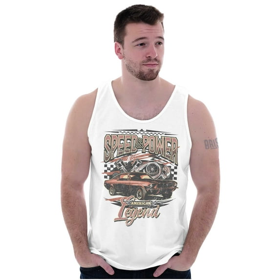 Speed Power American Legend Racecar Plus Size Graphic Tank Top Brisco Brands 3X