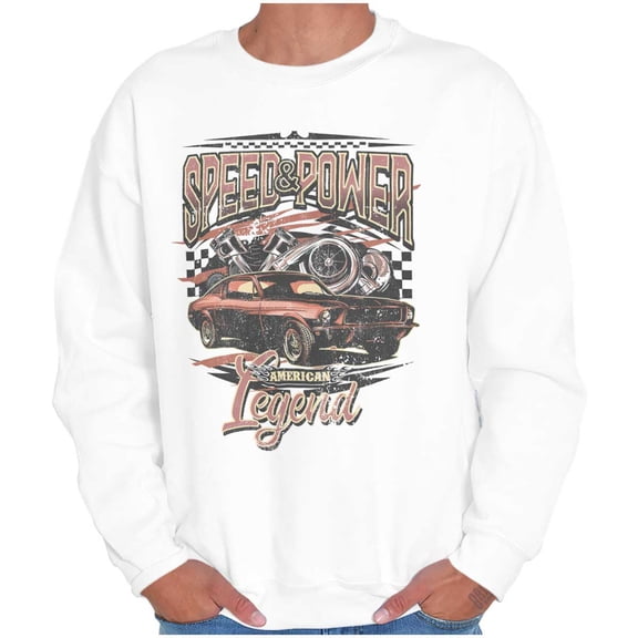Speed Power American Legend Racecar Sweatshirt for Men or Women Brisco Brands X