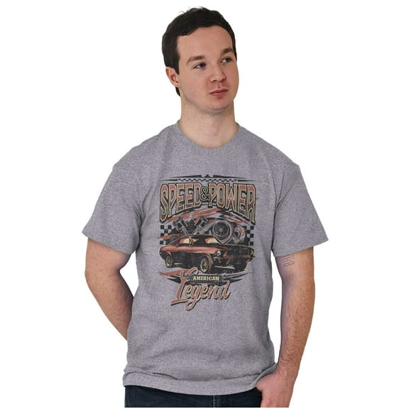 Speed Power American Legend Racecar Plus Size Crewneck Graphic Tee Shirt Brisco Brands 2X