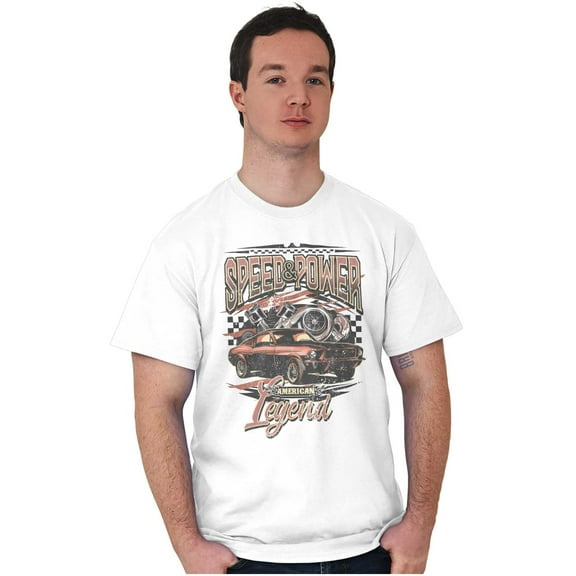 Speed Power American Legend Racecar Plus Size Crewneck Graphic Tee Shirt Brisco Brands 3X