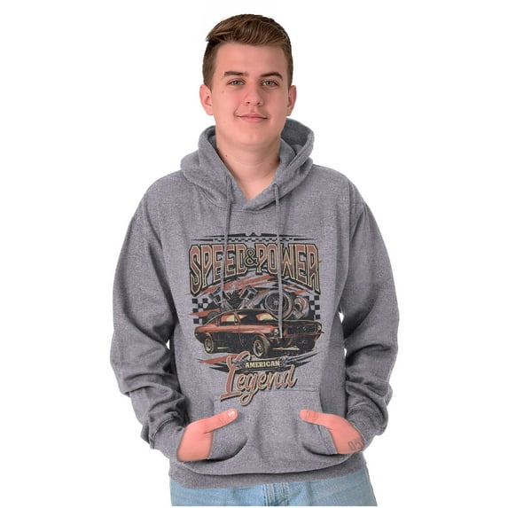 Speed Power American Legend Racecar Unisex Plus Fleece Graphic Hoodie Brisco Brands 2X