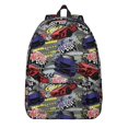 thumbnail image 1 of Speed Racer Cars Pattern Backpack for School,Schoolbag with Adjustable Shoulder Straps & Padded Back,15.7"x11.8"x5.5", 1 of 5
