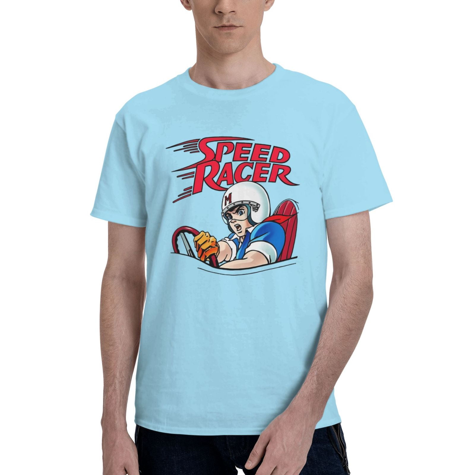 Tシャツ・カットソー Speed Racer Short Sleeve T Shirt (2color) Speed Racer Casual Cotton Men's Basic Short Sleeve T-Shirt