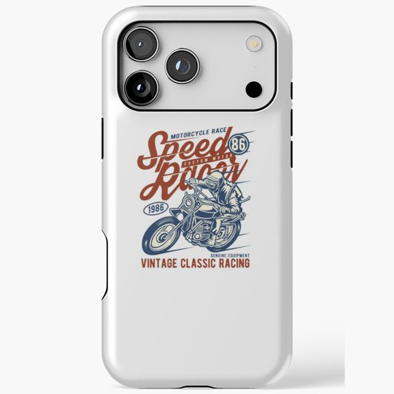 Speed Racer Vintage Motorcycle Classic Racing for iPhone Case 11 to 17 Pro Max
