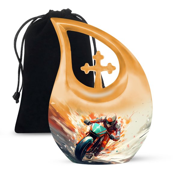 Speed Racer urn - cremation urns for adult ashes women & men - decorative urns for ashes adult - adult urns for human ashes - human urns for ashes - small urns for ashes (Combo - 10" & 4", 5 Pcs)