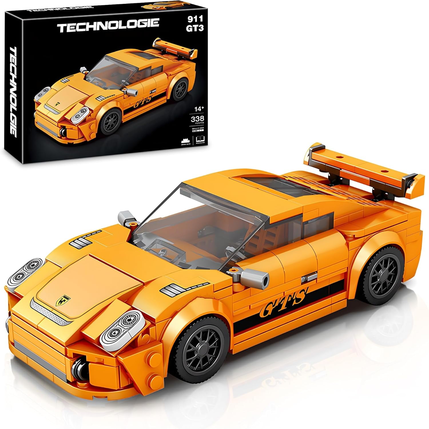 Speed Racing Cars Building Sets, Mini Sports MOC Cars Toy Set, 338 Pieces Collectible 911 Model Building Kit
