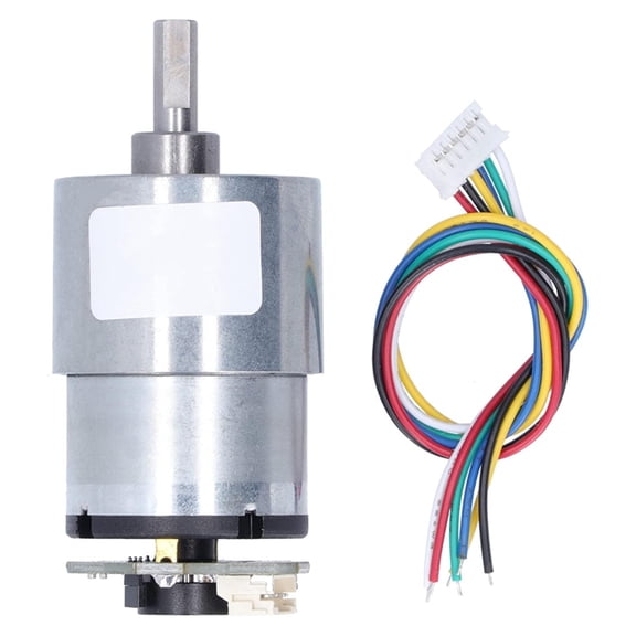 Speed Reduction Gear Motor with Encoder, DC 12V Electric Micro-DC Geared Motor Supporting Forward Reverse Movement