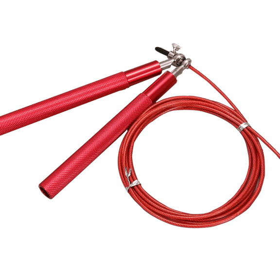 Speed Rope,Fastfor Cross Training, WODs, Boxing MMA Training, Adjustable Without Tools - red
