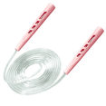 thumbnail image 1 of Speed Rope, Lightweight PVC Skipping-Free Jump Rope for Boxing, Fitness, Martial Arts - Pink Handle + Crystal Rope, 1 of 6