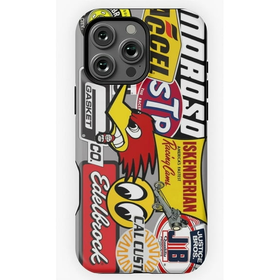 Speed Shop Aftermarket Racing Stickers Phone Case for iPhone 16 15 14 13 12 11 Pro Max