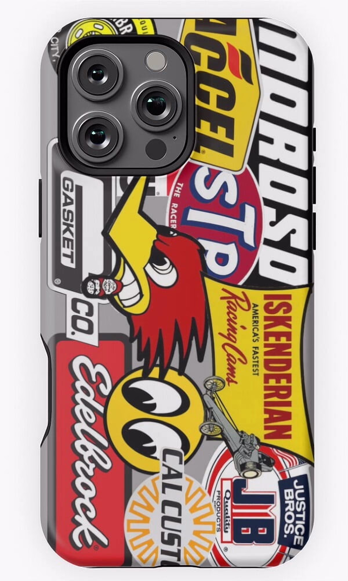 Speed Shop Racing Sticker Mechanic iPhone 11 12 13 14 15 16 17 Pro Max Phone Cover