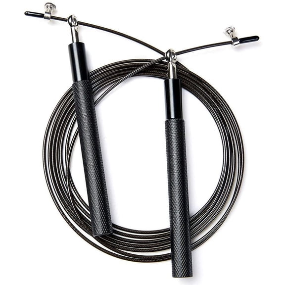 Speed Skipping Rope Adjustable Jumping Rope with Aluminium Alloy Handle and Ball Bearing Tangle-Free Exercise Rope for Home Exercise & Slim Body, Cross Fit Training, Fitness, Exercis Ideal for Aerobi