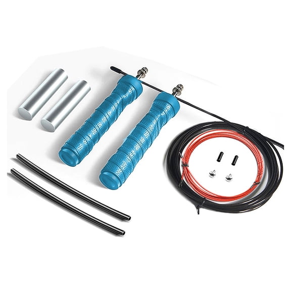 Speed Skipping Rope, Hand Glue Anti-Slip Sweat-Absorbing Fast Skipping Rope - blue