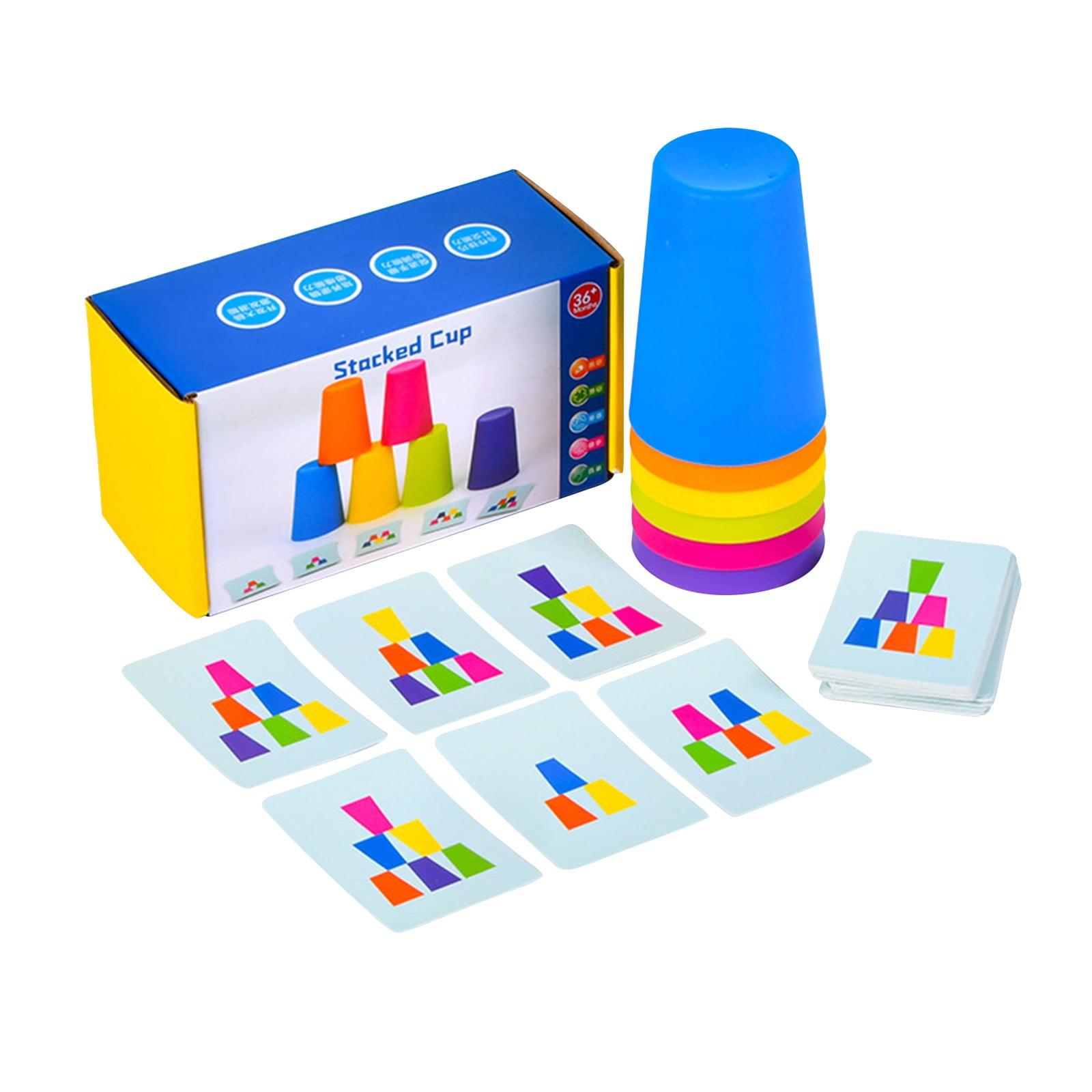 Speed Stacking Cups 12PC Brain Training Game Hand Eye Coordination Toy ...