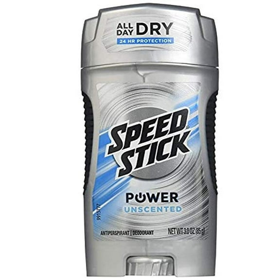 Speed Stick By Mennen Power Antiperspirant And Deodorant Solid, Unscented - 3 Oz, 3 Pack, Men