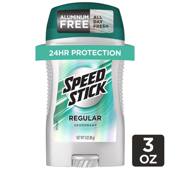 Speed Stick Deodorant All Day Fresh Regular for Men, Aluminum Free, 3 oz
